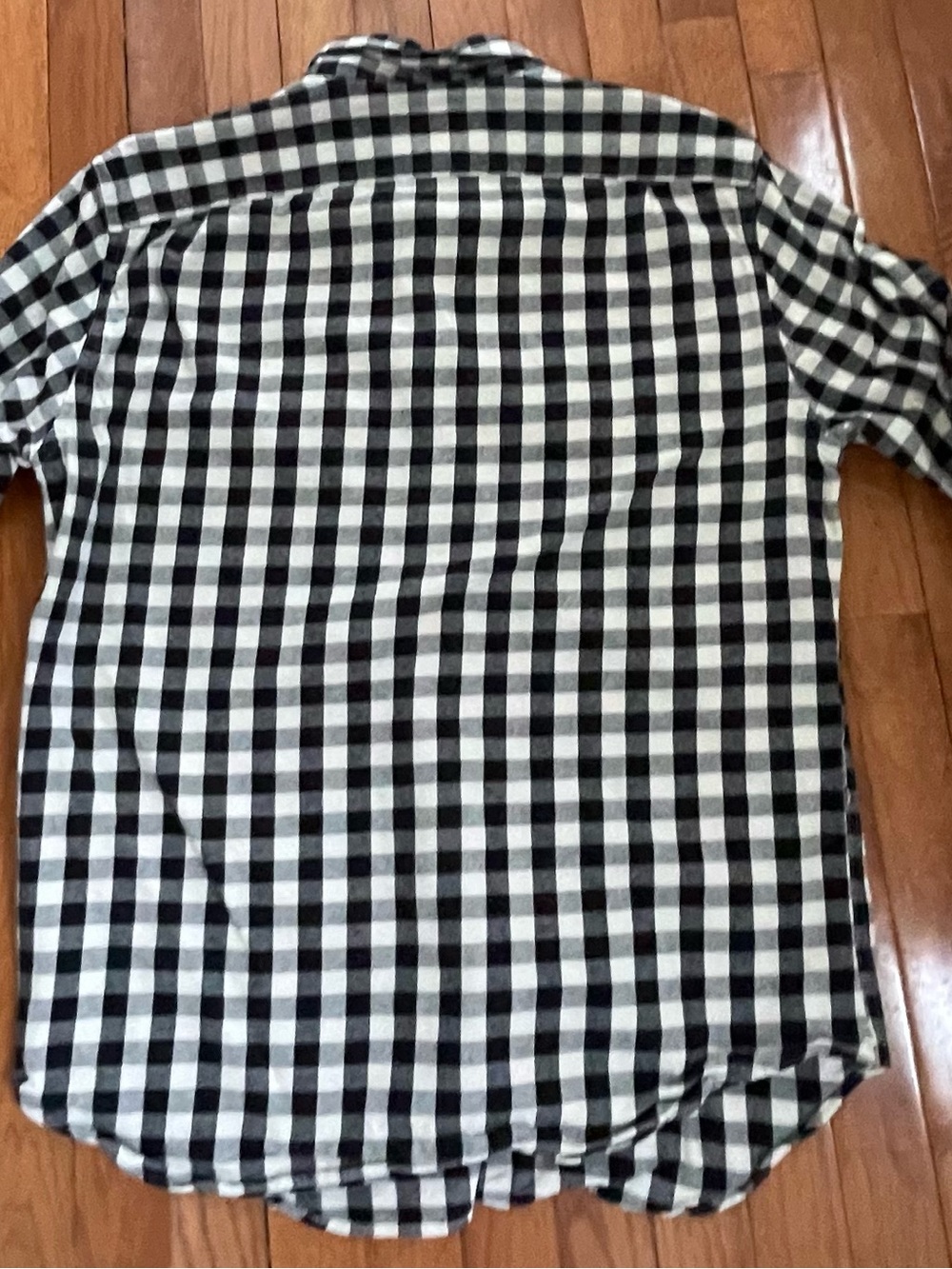 J.Crew Heavyweight Flannel Shirt L Black White Buffalo Check Button 100% cotton - Picture 6 of 6